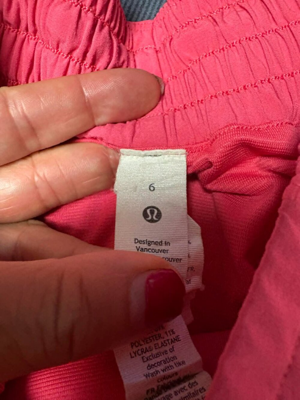 Lululemon Hotty Hot High-Rise Lined Short 4" Size 6 Coral Pink - Picture 2 of 4